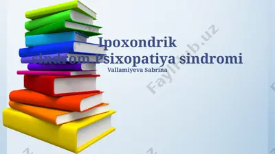 ipoxondrik sindrom.psixopatiya sindromi — PPTX
