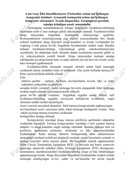 flin klassifikatsiyasi — DOCX