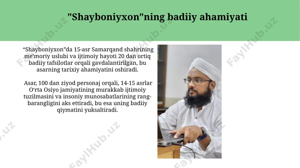 muhammad solihning “shayboniyxon” asarining taqdimoti (allasurova sarvinoz) - Page 3