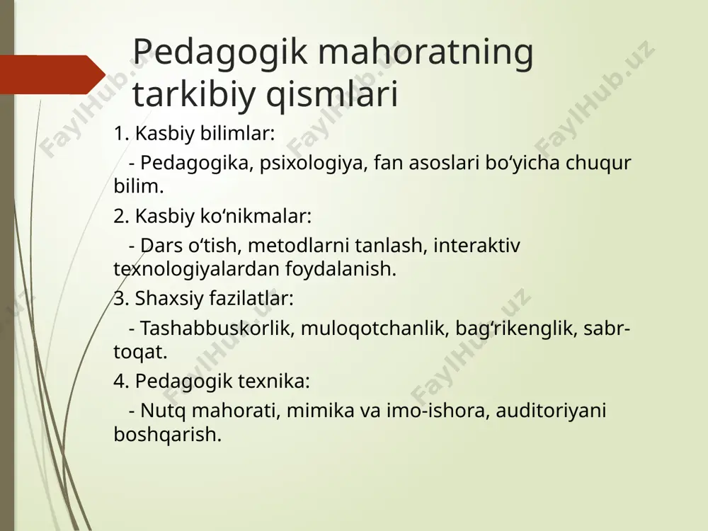 pedagogik mahorat va uning tarkibiy qismlari - Page 5