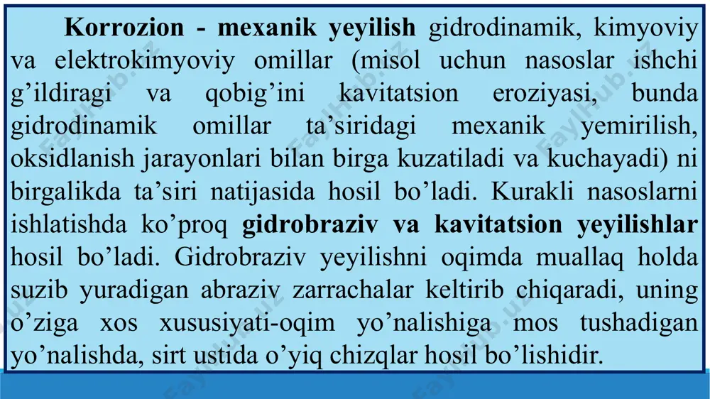 nasoslarning detallarini kavitasion va gidroabraziv yeyilishi - Page 5