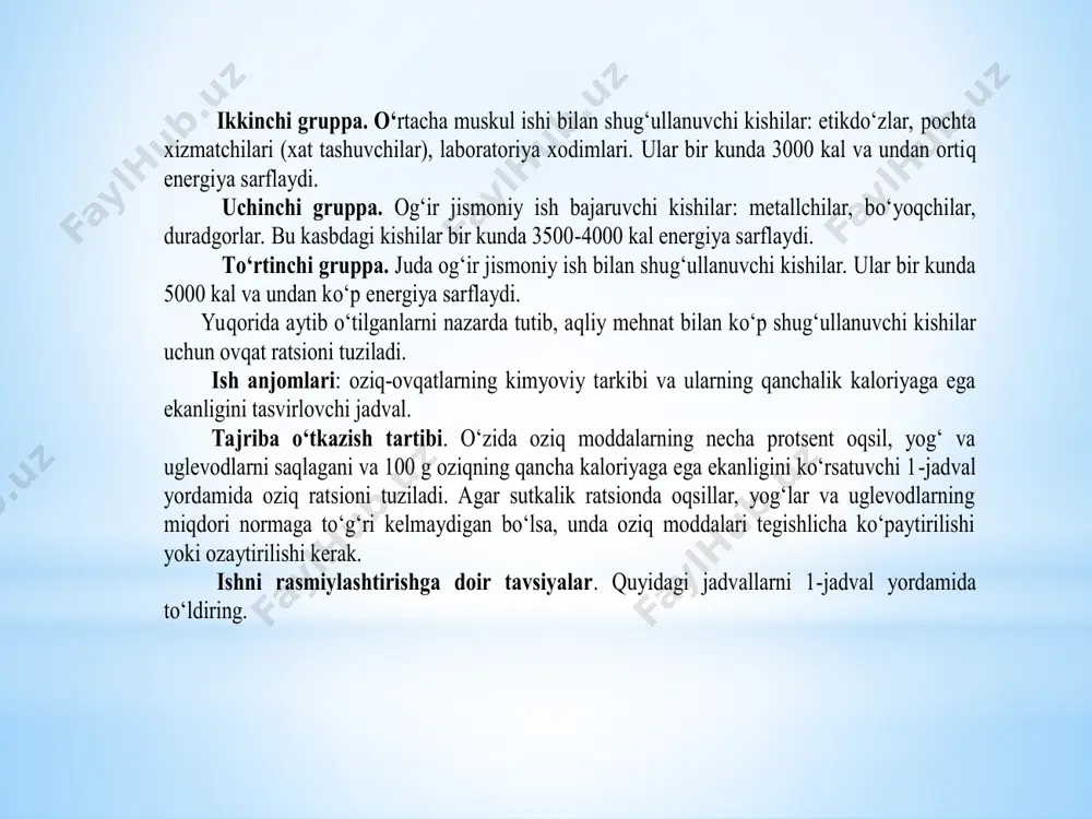 energiya sarflanishining turli ishlar vaqtida o'zgarishi - Page 4