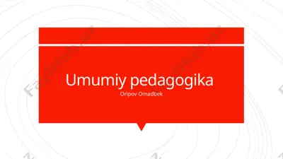 umumiy pedagogika — PPTX