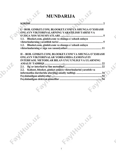 onlayn viktorinalar va ularning o'quv jarayoniga ta'siri — PDF