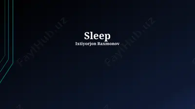 sleep — PPTX