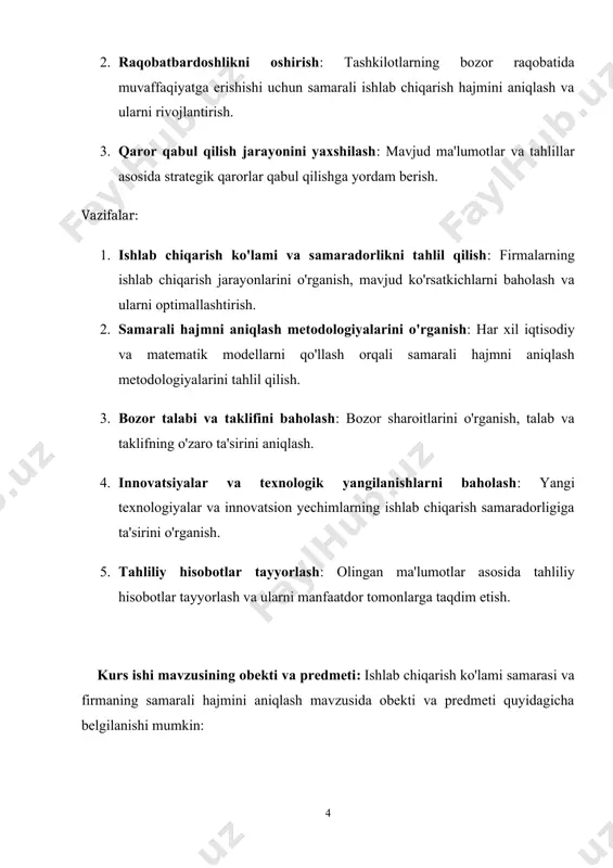 madaniy-tex-nik darajasini taʼminlashi zarur. yangi va ishlab chiqarilayotgan mahsulot turlarini tayyorlash ularni moder-nizatsiyalash jarayoni, ishlab chiqarish boʻgʻinlarini boshqarish va nazorat ishlari hamishlab chiqarisht.e. ga kiradi. u mahsulot ishlab chiqarish ning barcha bosqichlarini qamraydi va barcha xususiy vazifalarni umumlashtirib, umumiy tizim harakterini oladi, pirovardida jamiyat isteʼmolining maksimal qoniqishlarini, yaʼni yetarli ishlab chiqarishni xreil qiladi. ishlab chiqarisht.e. ning asosiy talabi jarayonlarining uzluksizligi, ishlab chiqarish boʻgʻinlarining mutanosibligi va mahsulot ishlab chiqarishning takroriyligidan iborat. uzluksizlik mehnat vositalaridan foydalanib vaqtni minimal sarflash hisobiga ishlab chiqarish ning barcha bosqichlaridan mehnat predmetlarining toʻxtovsiz oʻtishida aks etadi. mutanosiblik ishlab chiqarish kuv-vatlaridan toʻliq foydalanish imko-niyatni beruvchi uchastkalarning oʻzaro moslashuv xususiyati. ishlab chiqarishtning tarkibiy tuzilishiga koʻra, funksional (konsentratsiya, ixtisoslashtirish, kooperatsiyalash va ishlab chiqarishni kombinatsiyalash orqali yangi ishlab chiqarish tizimlarni yaratish yoki eskilarni takomillashtirish), makon (sexlar, ishlab chiqarish uchastkalari, korxona, birlashma, hududiy ishlab chiqarish majmualari darajasida ishlab chiqarisht.e.) va vaqtga koʻra (xom ashyodan tayyor mahsulotgacha boʻlgan texnologik jarayonlarini oʻz ichiga olgan) …