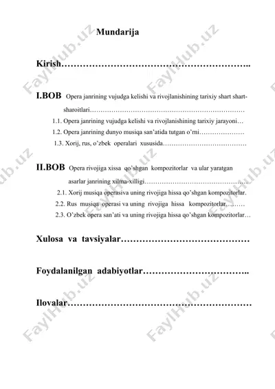 o'zbek opera san'ati va uning rivojiga hissa qo'shgan kompozitorlar — DOC