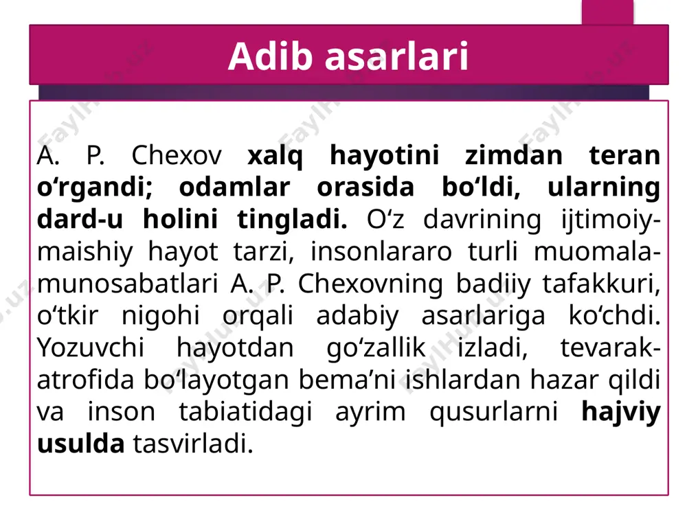 anton pavlovich chexov hayoti va ijodi. “garov” hikoyasi - Page 3