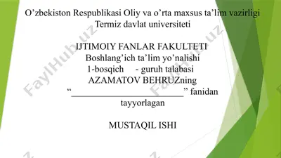 matematika fanining tarixi predmeti — PPTX