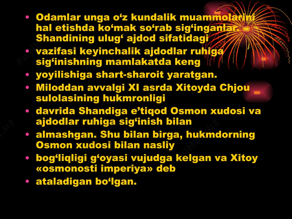 vchi «ideal kishi» to‘g‘risidagi g‘oyani ishlab chiqqan. olam bilan hamohang yashashga qodir bo‘lgan insonni «olijanob er», uning antipodini «past kishi» deb atagan. ideal kishiga quyidagi beshta sifat xos: hissiylik, burch, bilim, me’yorni bilish hissi va ishonch.