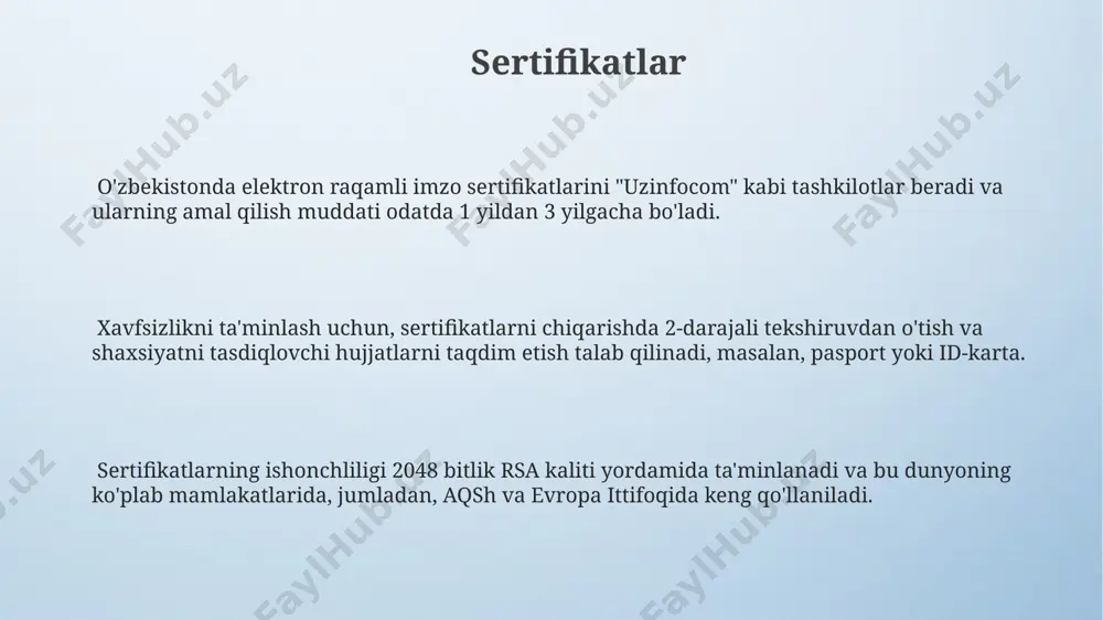 h xavfsizligini ta'minlashda muhim rol o'ynaydi. kriptografik protokollar ipsec protokoli kabi virtual xususiy tarmoqlar (vpn) uchun ishlatiladigan kriptografik protokollar 500 dan ortiq turdagi tahdidlarga qarshi himoya qilishni ta’minlaydi va dunyo bo‘ylab korporativ tarmoqlarda keng qo‘llaniladi. kriptografik protokollar, masalan, tls/ssl protokoli, 128 bitli yoki undan yuqori kalitlar bilan 2000-yillardan buyon internetdagi ma’lumotlarni himoya qilishda keng qo‘llaniladi va dunyoning turli mamlakatlaridagi serverlarni himoya qiladi. diffie-hellman kalit almashinuvi protokoli kabi ba’zi protokollar, 70-yillarda ishlab chiqilgan bo‘lsa-da, hozir ham global miqyosdagi tarmoqlarda, jumladan, aqsh va yevropa davlatlarida ishlatiladigan ko‘plab xavfsizlik tizimlarida qo‘llaniladi. simmetrik kriptografiya des (data encryption standard) algoritmi, 56 bitli kalit uzunligi bilan, 1970-yillarda aqsh hukumati tomonidan standart sifatida qabul qilingan bo'lsa-da, hozirgi zamon standartlari bilan solishtirganda zaif hisoblanadi. simmetrik kriptografiya, bir xil kalit yordamida ma'lumotlarni shifrlash va deshifrlashni amalga oshiradi, bu esa kalitni ishonchli tarzda almashishni talab qiladi, masalan, xavfsiz kanal orqali, masalan, diplomatik pochta orqali. simmetrik kriptografiya aes-256 algoritmini, 256 bitli …