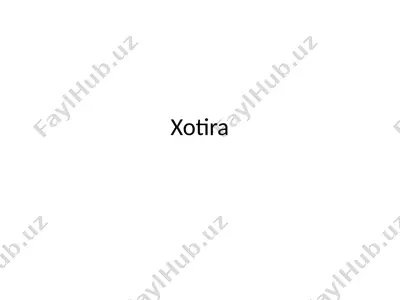 xotira — PPTX