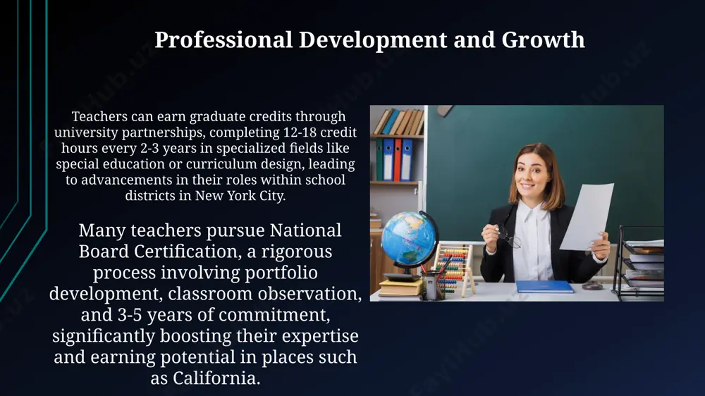 w that 70% of students feel closer to teachers who proactively learn 2-3 details about their lives, such as hobbies or family members. classroom management strategies implement a "3-2-1" exit ticket system at the end of each lesson in your seattle classroom. students write three key takeaways, two questions, and one thing they'll apply outside of class, providing valuable formative assessment data. utilize the "proximity control" strategy, moving around your classroom in chicago to maintain a 5-foot radius from each student. this non-verbal cue minimizes disruptions and fosters a sense of active engagement throughout the lesson. thank you for your attention @taqdimot_robot image1.jpg image2.jpg image3.jpg image4.jpg image5.jpg image6.jpg image7.jpg image8.jpg image9.jpg image10.jpg image11.jpg image12.jpg