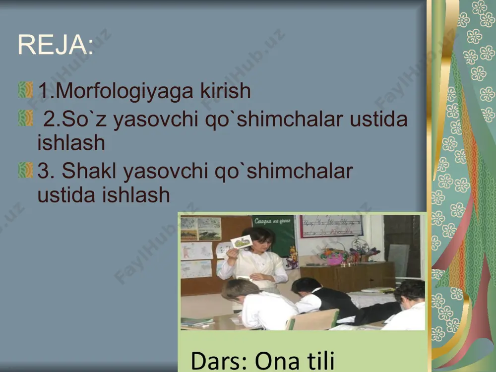 anligini anglab yetish mumkin. bu esa tilni bilishdagi eng muhim bosqich sanala­di. masalan, «har kimniki o'ziga, oy ko'rinar ko'ziga» maqolidagi «o'ziga» so'zini «o'zga», «o'zini», «o'zimdan» so'zlariga almashtirib ko'ring-chi — sira mumkin emas: man-tiq buziladi. image6.jpeg image7.jpeg image8.jpeg image9.jpeg image1.wmf image2.png image3.png image4.png image5.png