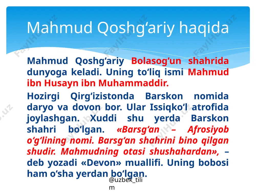 mahmud qoshg‘ariy hayoti va ijodi. “devonulug‘otit-turk” asari - Page 5