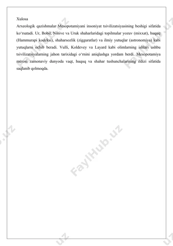 ensiklopediyasi. 1–10 jildlar (mesopotamiya haqidagi qisqacha ilmiy ma’lumotlar) 14. bongard-levin g. — “sharq xalqlari tarixi” (arxeologik va tarixiy jihatdan keng yoritilgan) 15. boqoyev a. — “qadimgi dunyo tarixiga kirish” (yangi o‘quvchilar uchun tavsiya etiladi)