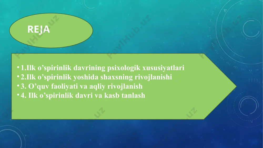 lgan vazifalarga bo‘ysundirishlarini, yetarli darajada to‘plangan faktlar to‘planmaguncha xulosa chiqarishga shoshilmasliklarini nazorat qilib borish zarur . xotirani rivojlantirishda mavhum so‘z-mantiq xotira, ma’nosiga tushunib esda olib qolishning roli sezilarli darajada ortadi. garchi ixtiyoriy xotira ustunlik qilsa-da, ixtiyorsiz esda olib qolish ham ilk o‘spirinlar tajribasidan chiqib ketmaydi. u faqat o‘ziga xos xususiyatga ega bo‘ladi, ilk o‘spirinlarning qiziqishlari, xususan ularning bilishga oid va kasb tanlashga oid qiziqishlari bilan ko‘proq boglanadi. shu bilan birga faol ravishda bilim egallash, o‘qish va jamoat faoliyatida har holda ixtiyoriy xotira yetakchi rol o‘ynaydi. so‘zma-so‘z yodlab olish alohida hollarda zarur ekanligini o‘quvchilar yaxshi tushunadilar. ilk o‘spirinlar esda olib qolish usullaridan — rejalarni va tekstning sxemalarini, konspektlarni tuzish, asosiy fikrlarni ajratib ko‘rsatish va ostiga chizish, ilgari ma’lum bo‘lgan fikrlarga taqqoslash, solishtirish usullaridan o‘smirlarga qaraganda beqiyos darajada keng suratda foydalanadilar. ular esda olib qolishga alohida-alohida yondashadilar. 387 qiziqishlarning differensiyalashganligi diqqatning tanlovchanligini, ixtiyoriy diqqatdan keyingi diqqatning roli ancha ortishini belgilab beradi. ilk …