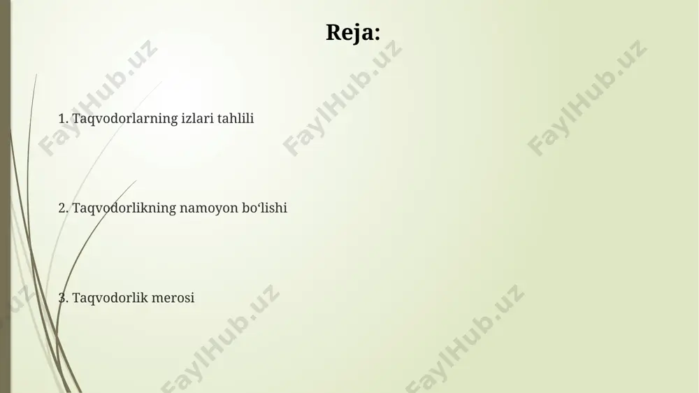 pul ta'lim yoki kasb-hunar o'rgatish kurslarini tashkil qilish orqali ijtimoiy mas'uliyatni namoyon etish hisoblanadi. taqvodorlikning zamonaviy ifodasi ijtimoiy tarmoqlarda xayriya ishlarini targ'ib qilish va 20 dan ortiq loyihalarga 1 million so'mdan ko'p mablag' jalb qilish orqali namoyon bo'ladi. zamonaviy taqvodorlik, 30 yoshgacha bo'lgan yoshlar orasida 70% dan ortiq qismi eko-faoliyatda faol ishtirok etish orqali ifodalanadi, bu esa atrof-muhitni muhofaza qilishga oid 5 ta asosiy tamoyilga asoslanadi. taqvodorlik va diniy amallar diniy amallarni muntazam bajarish, masalan, 5 vaqt namoz, ro‘za tutish, zakot berish kabi ibodatlar, insonni ma’naviy jihatdan mustahkamlaydi va taqvodorlik darajasini oshiradi. taqvodorlikning 5 ta asosiy tarkibiy qismi – ixlos, tavhid, muhabbat, taqvo va sabr – diniy amallarni bajarishda muhim rol o‘ynaydi va insonning ruhiy kamol topishiga hissa qo‘shadi. islomda 99 ta sifatga ega bo‘lgan alloh taologa bo‘lgan cheksiz muhabbat va hurmat, taqvodorlikning eng muhim ko‘rinishlaridan biri hisoblanadi va barcha diniy amallarga asos bo‘ladi. taqvodorlarning ijtimoiy ta'siri taqvodor shaxslarning oilaviy …