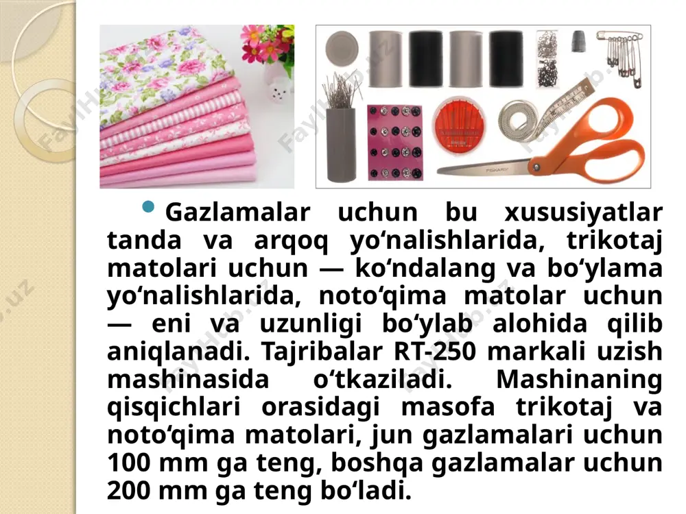 tikuvchilik materiallarining mexanik xususiyatlari - Page 5
