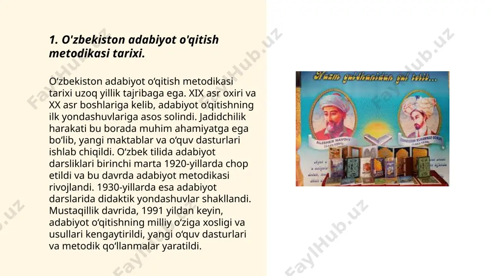 alan, aqshda 2020-yilda onlayn ta'lim texnologiyalari 42% o'quvchi tomonidan qo'llanilgan. yaponiyada robot texnologiyasi yordamida darslar 30% maktablarda o'tkaziladi. germaniyada aralash ta'lim modellari, ya'ni an'anaviy va raqamli ta'lim ishlatiladi, bu esa 53% samaradorlik oshishini ta'minlaydi. shvetsiyada integratsiyalangan texnologiyalar orqali 67% o'quvchilar o'z bilimlarining mustaqillik darajasini oshirgan. innovatsion texnologiyalar yordamida ta'lim berish o'quv jarayonini optimallashtirish va sifatini oshirishga imkon beradi. har bir mamlakat o'z imkoniyatlariga ko'ra turli texnologik yondashuvlarni qo'llab, innovatsiyalarni ta'lim tizimiga tatbiq etishga intilmoqda. ... t.me/slaydai_bot evropa mamlakatlarida adabiyot o'qitish metodikasi har xil yondashuvlarni o'z ichiga oladi. masalan, germaniyada o'qitishda interaktiv texnologiyalar va analitik yondashuvlar qo'llaniladi. fransiyada esa klassik asarlarni tahlil qilishga katta e'tibor beriladi. buyuk britaniyada adabiyotni o'qitishda kreativ yozuv mashqlari va zamonaviy asarlarni muhokama qilish usullari qo'llanadi. finlyandiyada talabalarining tanqidiy fikrlash qobiliyatini rivojlantirish uchun muhokama va interaktiv darslarning keng qo'llanilishi kuzatiladi. shvetsiyada esa diversifikatsiyalangan ta'lim materiallari yordamida har bir talabaga individual yondashuv ko'rsatiladi. yevropa mamlakatlarida adabiyot o'qitish asosan …