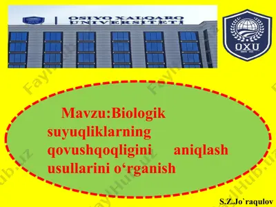 biologik suyuqliklarning qovushoqligini aniqlash usullari — PPTX
