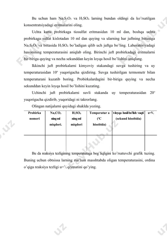 kimyoviy reaksiyalarning tezligi. kimyoviy muvozanat - Page 5