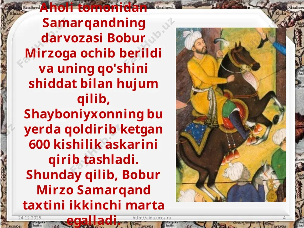 bobur mirzoning shayboniyxonqa qarshi kurashi - Page 4