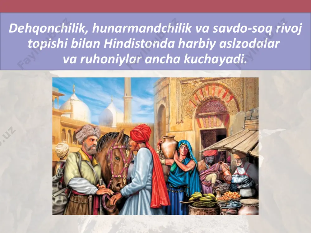 ndistonda qaysi davlatlar vujudga keldi? 2. buyuk jahongirlardan qaysi biriga hindiston davlatini o’ziga bo‘ysundirish nasib etmadi. nima uchun? 3. maurya davlati asoschisi kim? 4. qaysi hukmdor davrida maurya davlati rivojlanishda yuksak pog‘onalarga erishdi? 5. hindlarning eng ahamiyatli kashfiyot va ixtirolarini aytib bering. 6. hindlar qaysi dinni «xudolarsiz din» deyishgan? image2.jpg image3.jpeg image4.jpeg image5.jpeg image6.emf image7.jpeg image8.jpeg image9.emf image10.jpeg image11.jpeg image12.jpeg image13.jpeg image14.jpeg image15.jpeg image16.emf image17.jpeg image18.jpeg image19.jpeg image20.jpeg image1.jpg