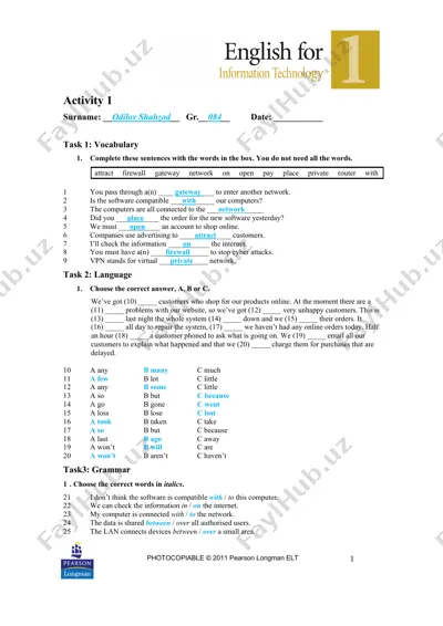 vocabulary and language task — DOC