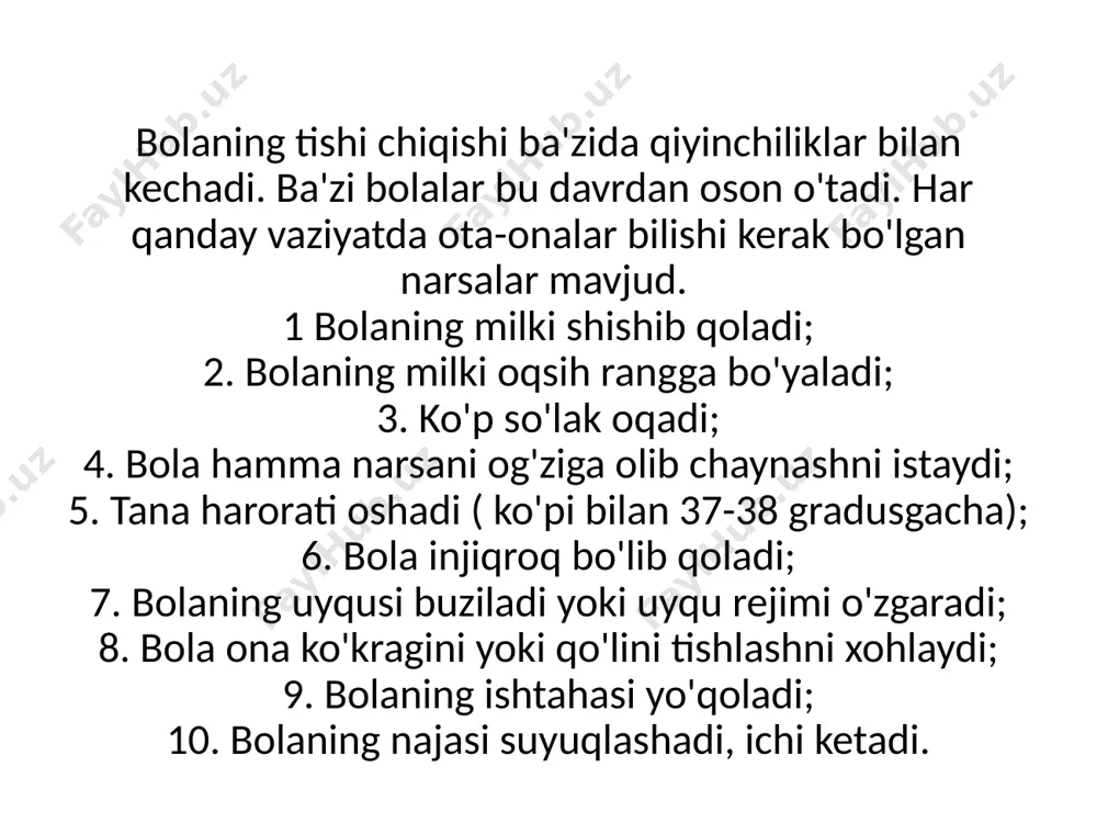 . distopiya - bu tish o'sishining noto'g'ri yo'nalishi: o'z o'qi atrofida egilish yoki burilish, oldinga, orqaga yoki yonga siljish (til yoki yonoq tomon). donolik tishlaridan tashqari, tishlarning yuqori qatorida distopiya tez -tez kuzatiladi. image1.png image2.png image3.png image4.png image5.png image6.png image7.png image8.png image9.png /docprops/thumbnail.jpeg