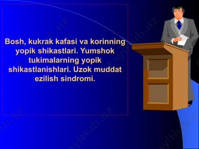 boshning yopik shikastlari — PPTX