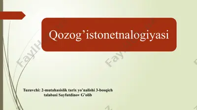 yaylovchilik tarixi — PPTX