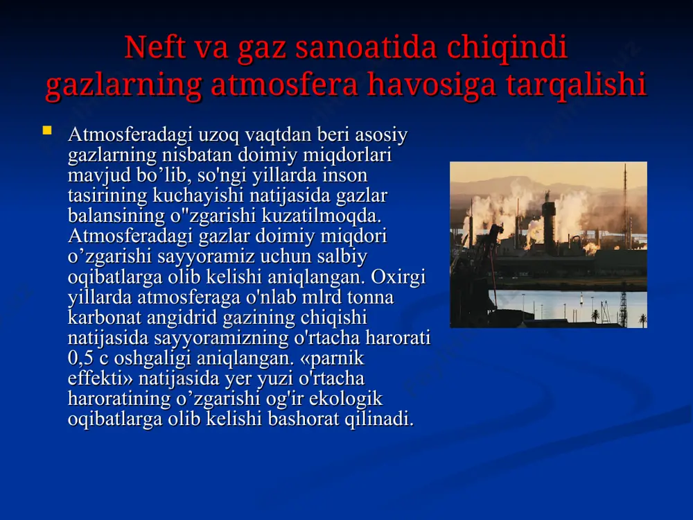 yirik sanoat korxonalari chiqindilarining inson ekologik muhitini ifloslanishi - Page 5