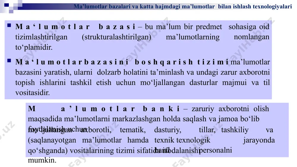 ma’lumotlar bazalari va ularni yaratish modellari - Page 4