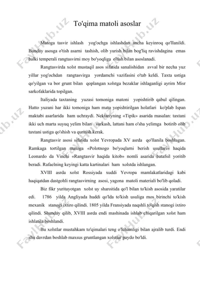 to'qima matoli asoslar — DOC