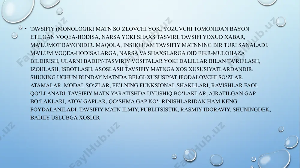 tashqari moliyaviy hisobotlat faqat jadvallar va raqamlarning o‘zidan iborat bo‘lishi ham mumkin. hozir yillik ish rejasining bajarilishiga oid hisobotni olib ko‘raylik, undagi ifoda usuli ishning umumiy hajmiga qarab o‘zgaradi. ya’ni unda sonlardan, moliyaviy ko‘rsatkichlardan ham foydalaniladi. d a l o l a t n o m a dalolatnoma o‘zining moddiy-moliyaviy va yuridik javobgarligi bilan katta ahamiyatga ega bo‘lgan rasmiy hujjatlar turkumiga kiradi. tashkilot yoki ayrim shaxslar faoliyati bilan bog’liq biron-bir bo‘lib o‘tgan(sodir bo‘lgan) voqea, hodisa, ish-harakatni yoki mavjud holatni tasdiqlash, unga guvohlik berish maqsadida bir necha kishi tomonidan tuzilgan hujjat dalolatnoma deyiladi. dalolatnoma tuzishda xilma-xil maqsadlar ko‘zlanadi. lekin, dalolatnomani tuzishdan asosiy maqsad sodir bo‘lgan voqea-hodisalarni yoki mavjud holatni qonuniy-huquqiy tomondan isbotlash yoki tasdiqlashdir. bir qancha hollarda dalolatnoma tuzish maxsus huquqiy me’yorlar bilan qat’iy belgilangan. masalan, korxonalarning hisob-kitob bo‘limlari faoliyatida dalolatnomalar avvaldan belgilab qo‘yilgan mazmun va davriylikka asosan tuziladi. dalolatnomalar deyarli barcha hollarda pul mablag’lari va moddiy boyliklarga bog’liq bo‘ladi. hatto, …