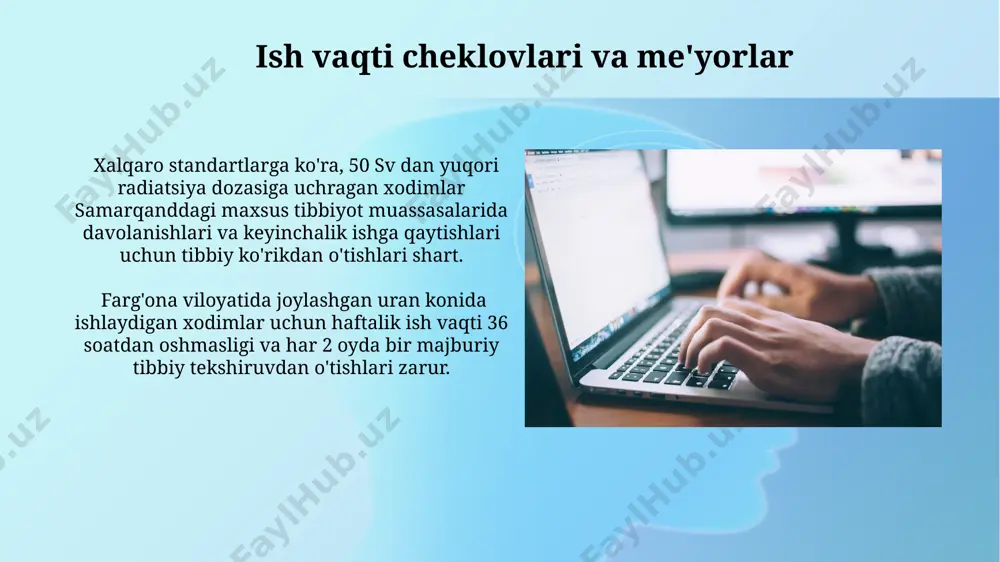 radiatsiyadan zararlangan ishchi xodimlarning ish davomiyligini aniqlash - Page 5
