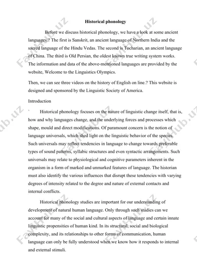 historical phonology — DOCX