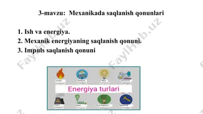 energiya turlari — PPTX