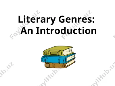 literary genres: an introduction — PPT