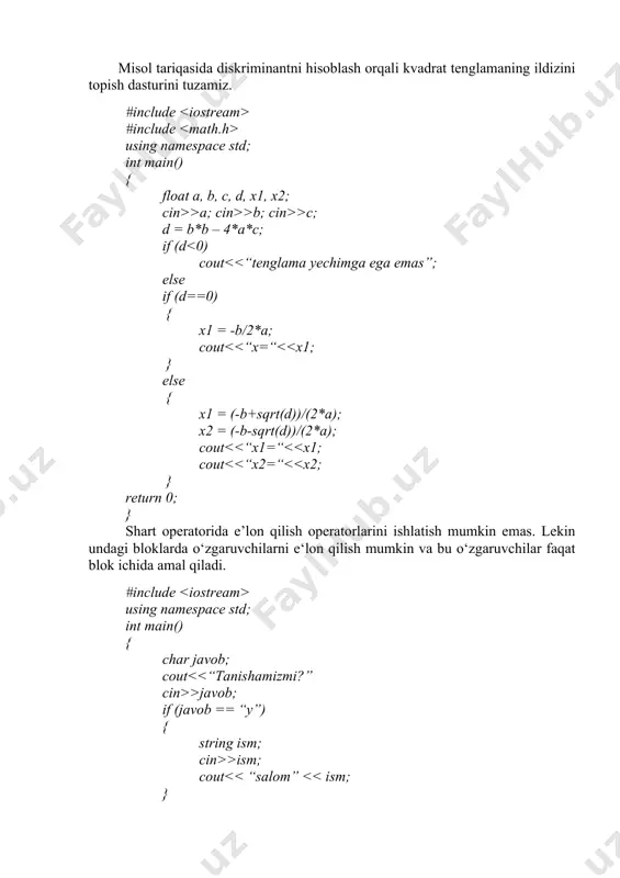 operator tushunchasi. shart operatori - Page 3