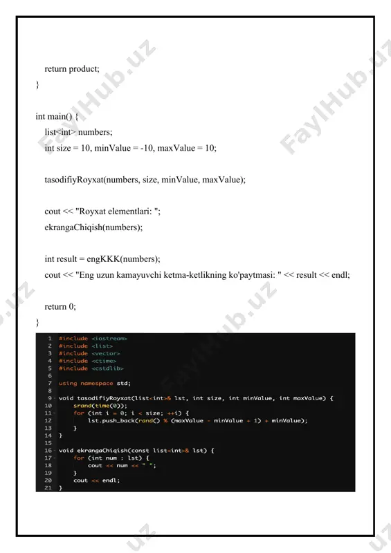 tasodifiy elementlar ro'yxati va eng kichik ko'paytma - Page 4