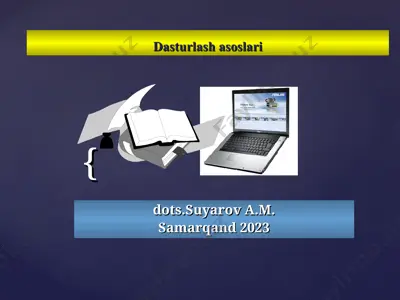 dasturlash asoslari — PPT