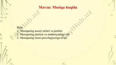 musiqa haqida taqdimot — PPTX