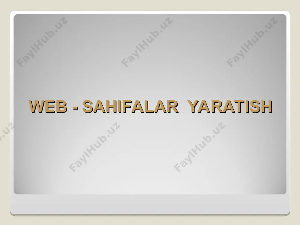 zda siz sahifani to‘la moslik maromi (wysiwyg) da brauzer oynasidagidek aniq aks ettirib ko‘rasiz, ya'ni oddiy winword muharriridagidek matnni terib, html da dasturlashtirasiz. dastur matni sahifaga bog’langani bilan muallifdan berkitilgan - u dasturlash tilida bevosita ishlamaydi. bunda muallif kodlarni qo‘lda yozishdan ozod bo‘lib, ularni generatsiya qilishning kuchli vositasiga ega bo‘ladi. o’z navbatida dasturiy muharrir, qachon lozim topsangiz ekranga sahifaning html tilidagi matnni chiqarib beradi va bunda siz html tilida bevosita ishlashingiz mumkin. web — sahifalari yaratish uchun turli dasturiy vositalar qo’llaniladi.bular orasida eng soddalaridan biri frontpage expressdir. frontpage express oddiy matn muharrirlariga ancha o’xshash bo’lib, ayrim qo’shimcha imkoniyatlarga ega: sahifaga fon tasviri va rang beradi. sahifaga webbot —komponentlari, “dinamik ob'ektlar”, vaqt elementlarini qo’yish mumkin izlash vositalarini web-sahifaga kiritish imkoniyatini beruvchi komponentlar qo'shilgan. activex boshqarish elementlarini ishlatish mumkin. razmetka html buyrug'ini ishlatib htmlning teglarini o'rnatish mumkin. html teglarini bevosita web-sahifada ko'rish va tuzatish mumkin. teglarni frontpage express dasturida rangli bezash ularni …