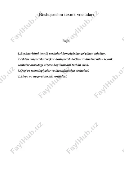 boshqarishni tеxnik vositalari — DOC