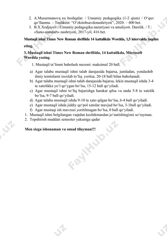 mustaqil ish mavzusi: akademik sohalarda rivojlanish. - Page 4