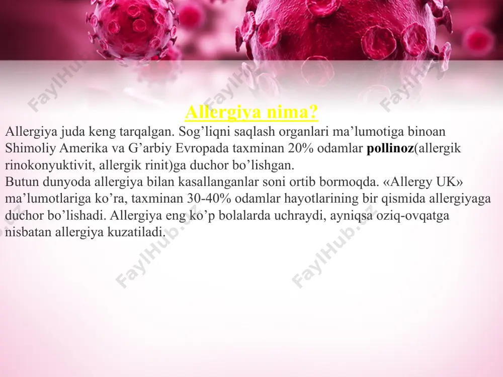 allergiya sabablari, alomatlari tashxisi, davolash va uni qanday qilib oldini olish mumkin - Page 3