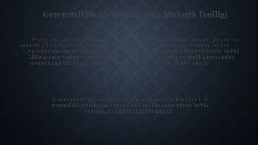 geterohalqali birikmalar metobolitlar va dorivor modalar sifatida - Page 4