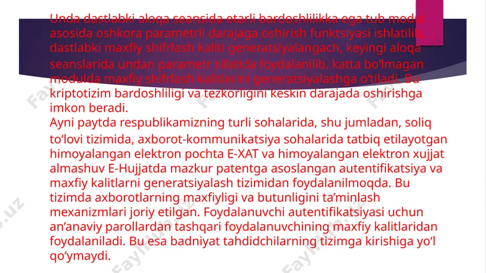 kriptografik kalitni boshqarish vositasi - Page 5